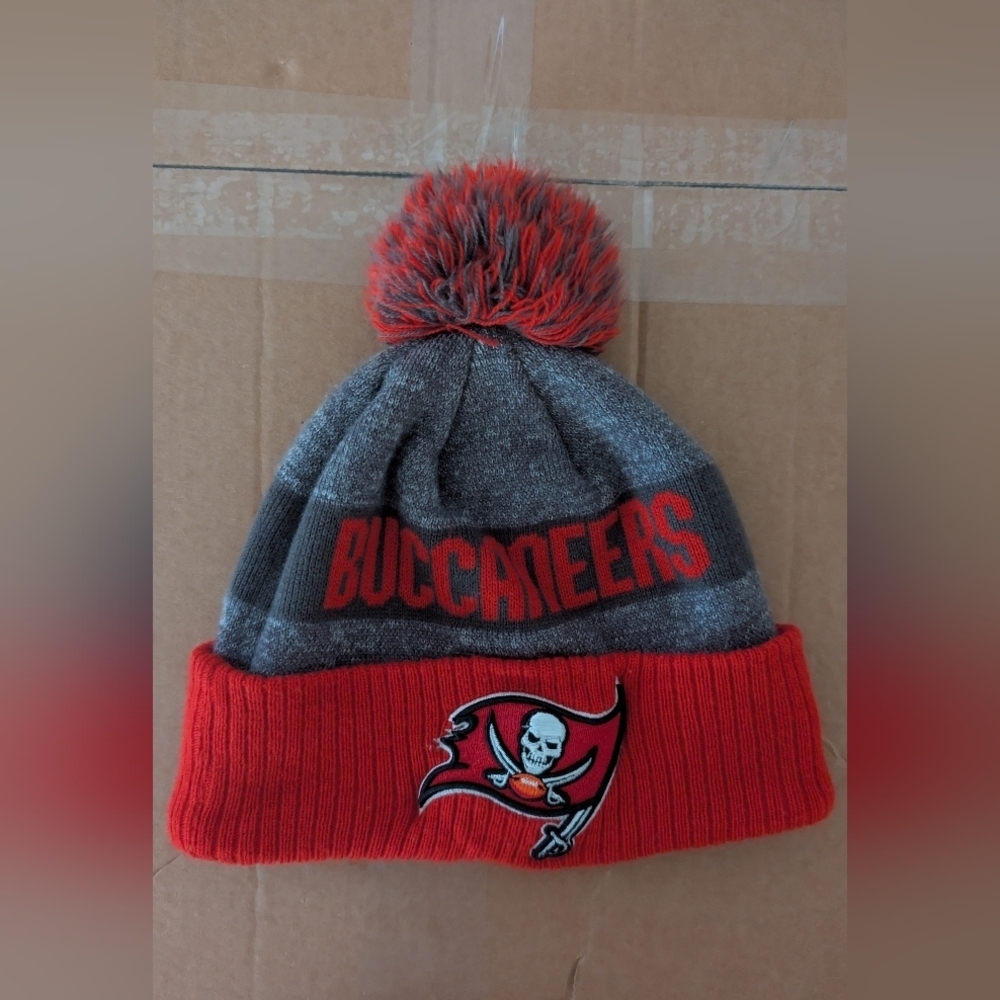 New Era Red Beanie Buccaneers with Logo